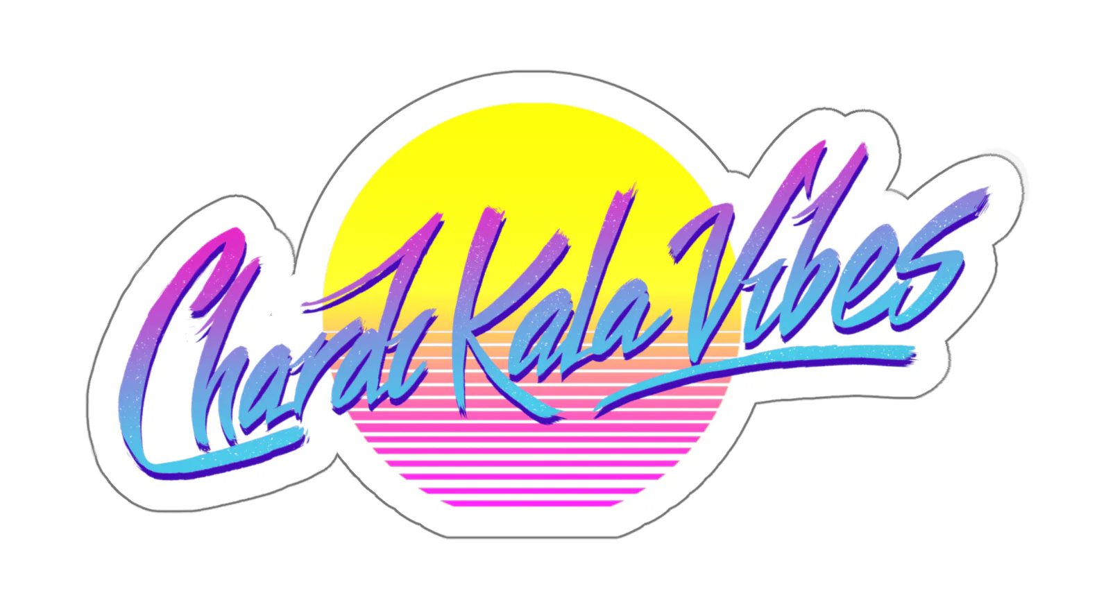 Chardi Kala Vibes Retro - Decal Sticker - Image 11