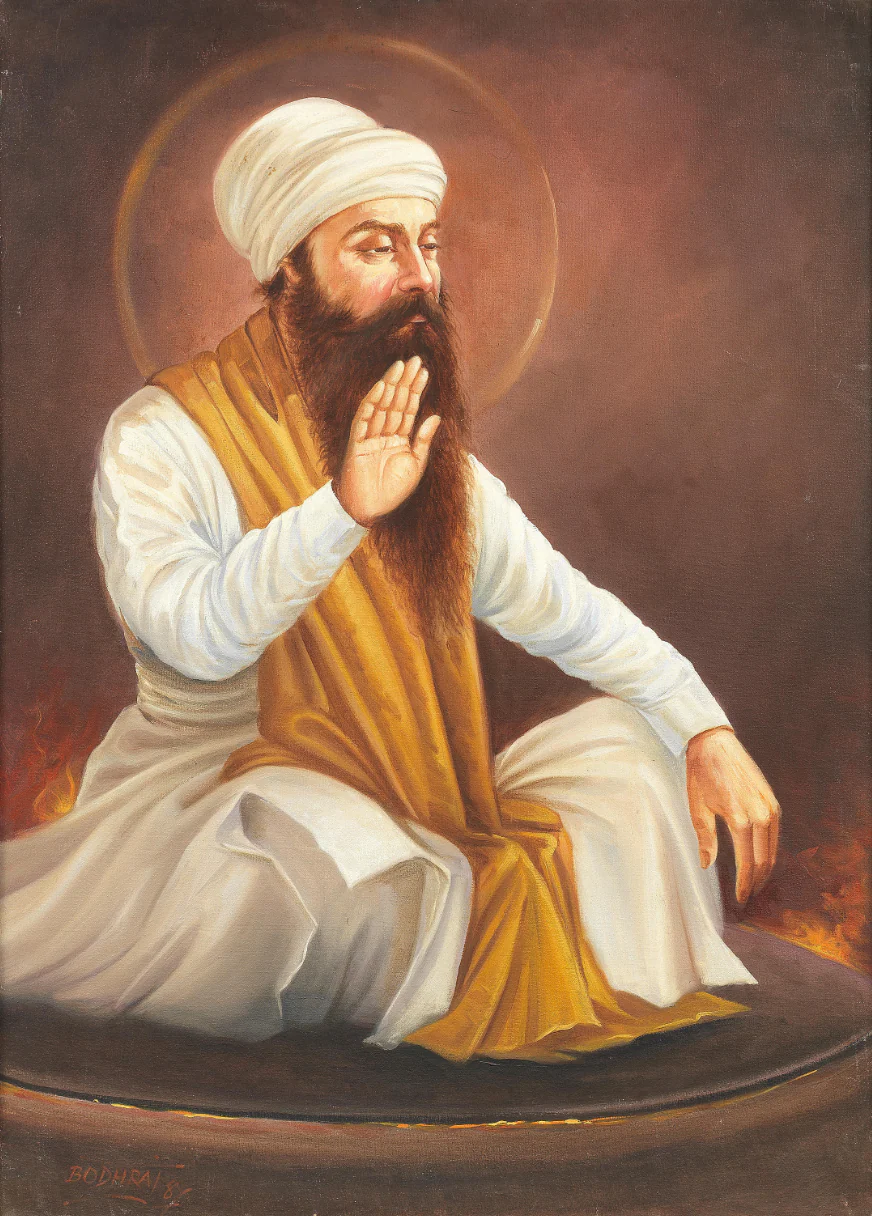 Guru Arjan Dev Painting by Bodhraj (1900s)