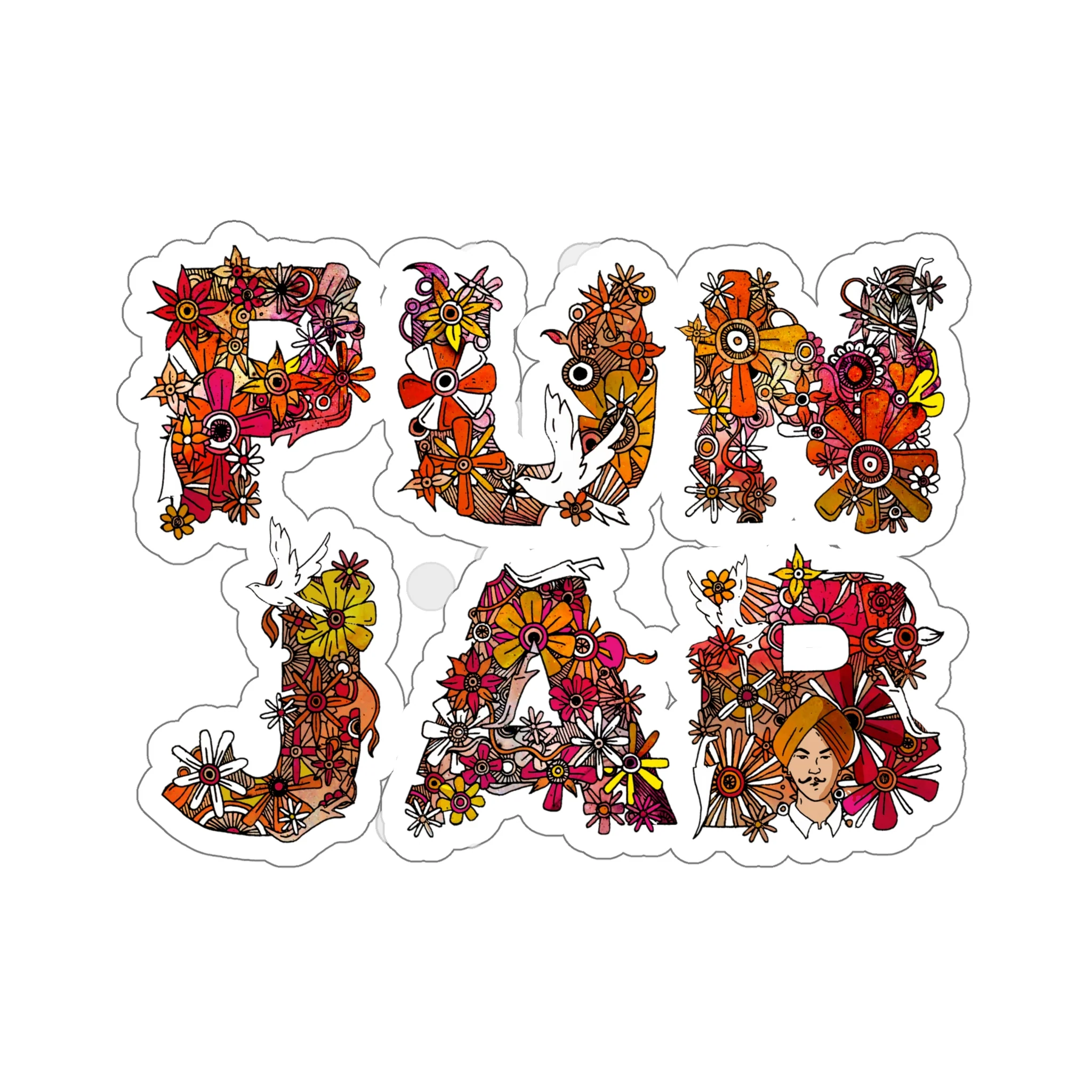 Inkquisitive Floral PUNJAB - Decal Sticker - Image 6