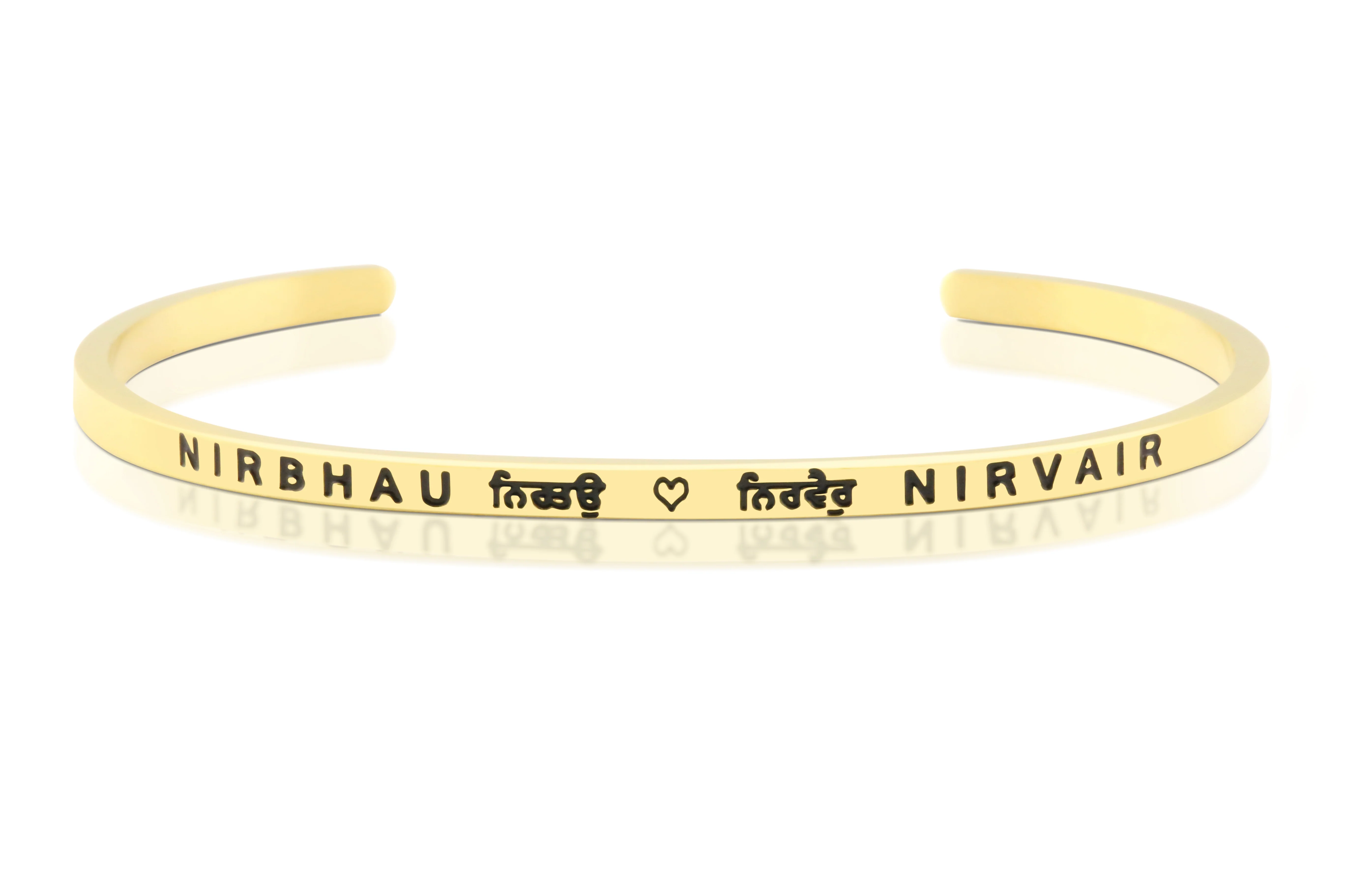 Nirbhau Nirvair Gold Band